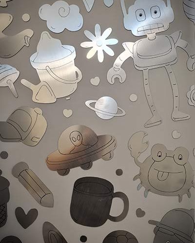 برش و حکاکی با لیزر 29 برش استیکر دیواری