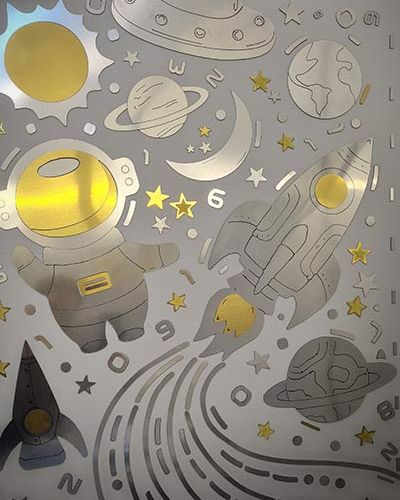 برش و حکاکی با لیزر 23 برش استیکر دیواری